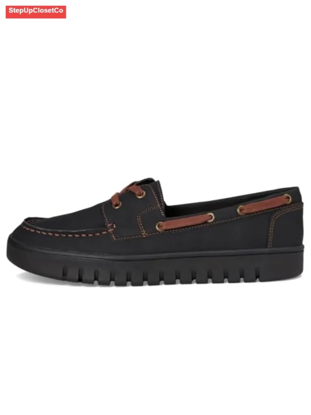 Women's Slip-On Round Toe Flats with Tie Detail PU Upper